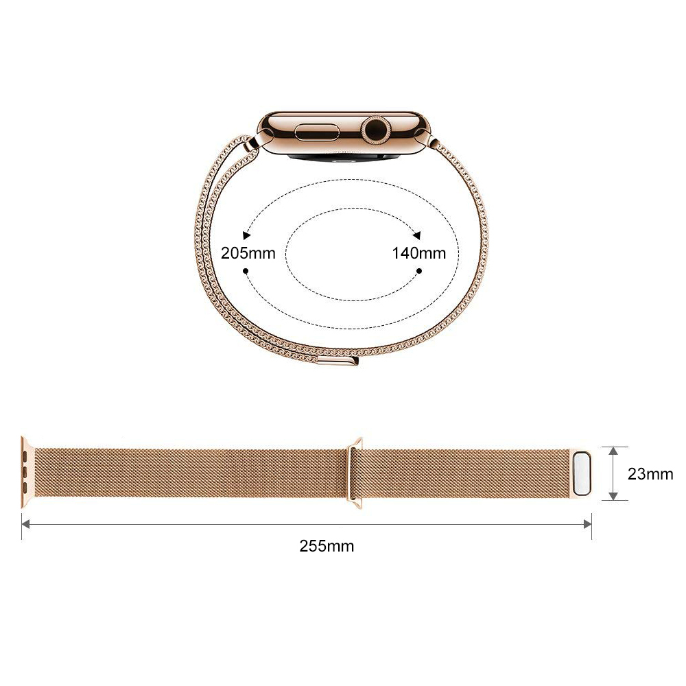 apple 44mm gold milanese loop